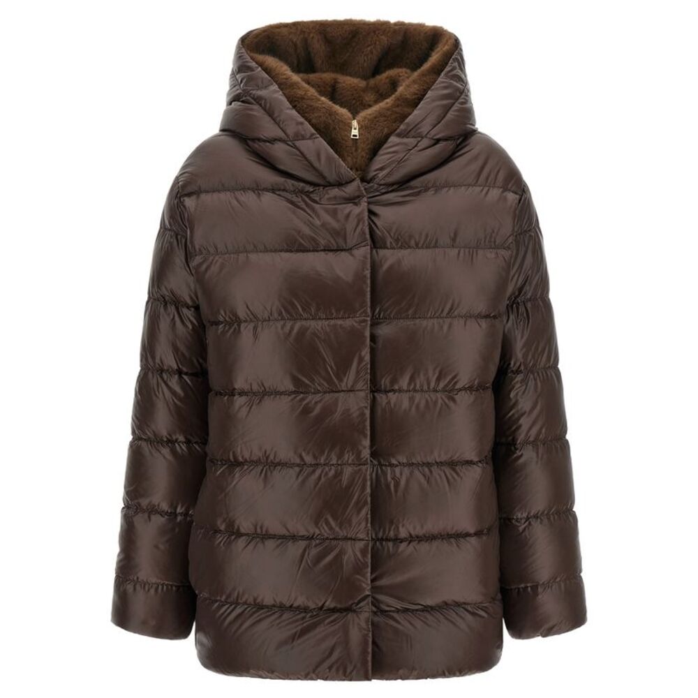 Herno Brown Polyamide Full-Length Women's Jacket